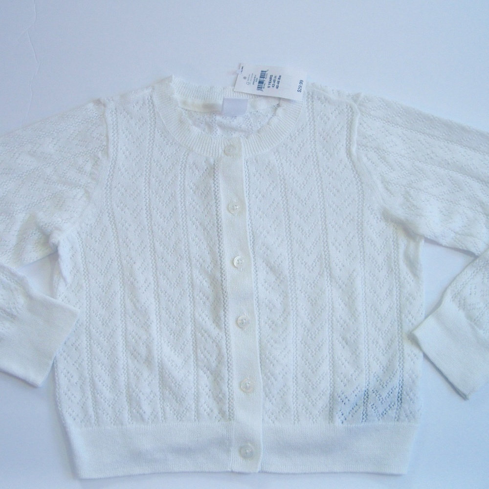 NWT Baby Gap Girl's Cream Cardigan Sweater 5YRS